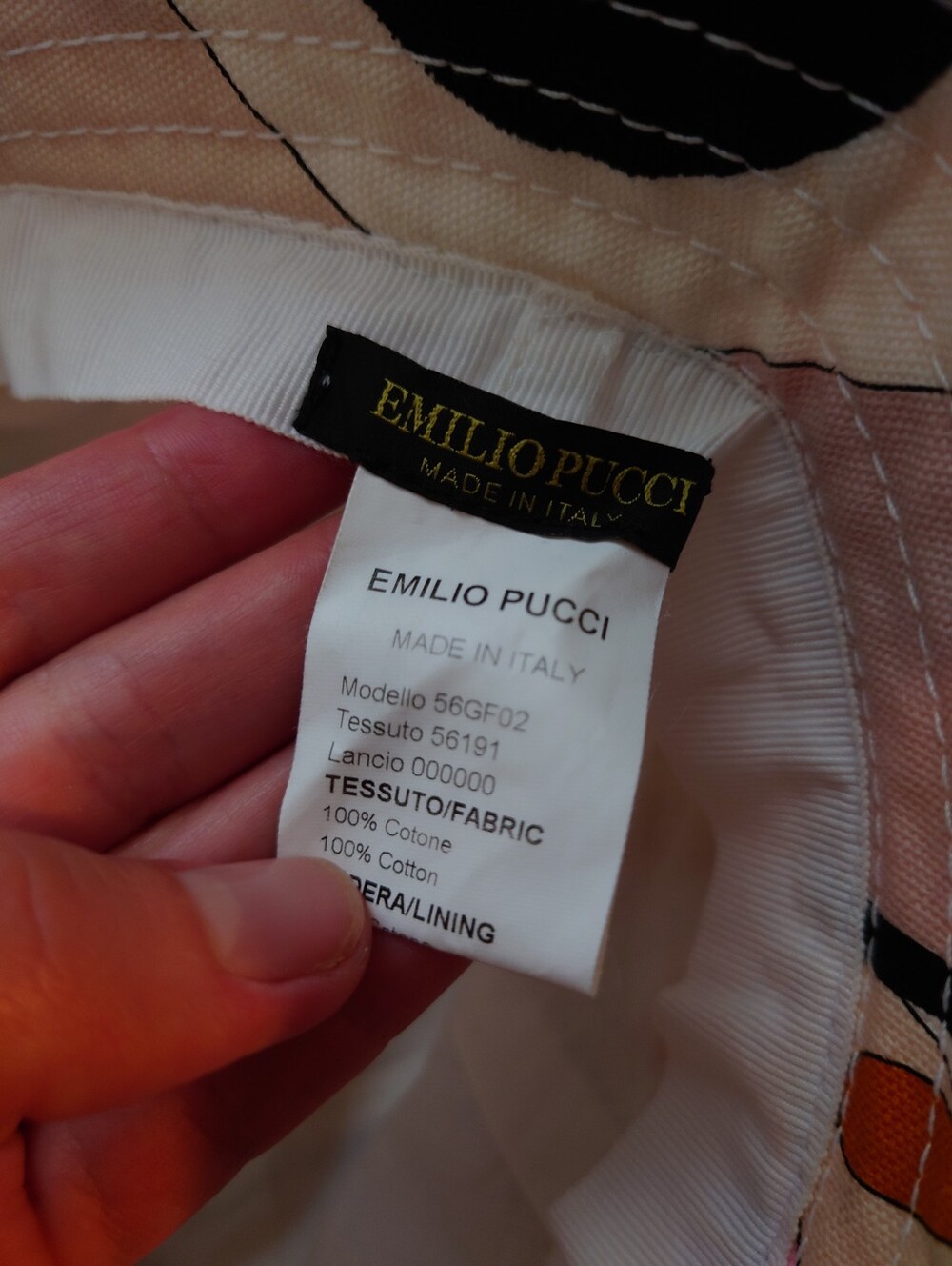 Vintage Emilio Pucci Pink, Mustard & Black Patterned Bucket Hat New Without Tags - Picture 3 of 4